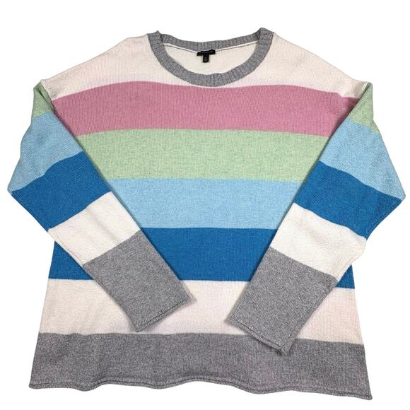 Talbots Sweaters - Talbots Pastel Striped Sweater Women's XL Lightweight Transitional Pullover